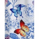 Butterfly and Flower Print Sleeveless Crossover Dress