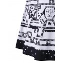 Cartoon Figure Printed Short Sleeve A-Line Rockabilly Style Dress