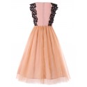 Chiffon Panel High Waist Sleeveless Dress