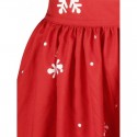 Christmas Plus Size Criss Cross Print Dress