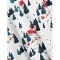 Christmas Print Off The Shoulder Dress