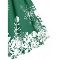 Christmas Snowflake Off Shoulder Foldover Dress