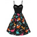 Dinosaur Print Dual Strap Dress