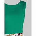 Flower Print A Line Sleeveless Dress