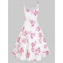 Flower Print Sleeveless Vacation Dress