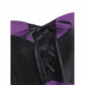 Gothic Color Block Lace Up Handkerchief Dress