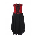 Gothic Lace Strapless Corset Dress