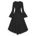 Long Sleeve Retro Layered Asymmetrical Corset Dress