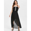 Midi High Low Chiffon Tube Dress