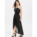 Midi High Low Chiffon Tube Dress