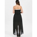 Midi High Low Chiffon Tube Dress