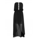 Midi High Low Chiffon Tube Dress