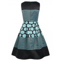 Retro Polka Dot Stripe Pin Up Dress