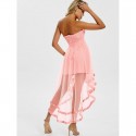 Strapless High Low Maxi Evening Dress