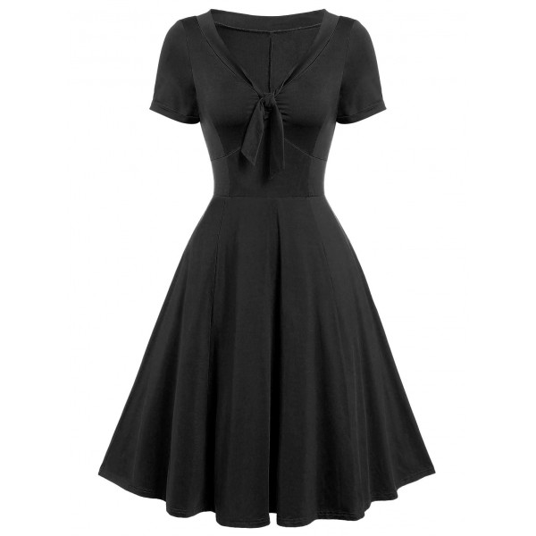 Vintage Bow Tie Pin Up Dress